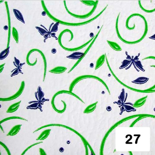 Papel art estampado mariposas hojas