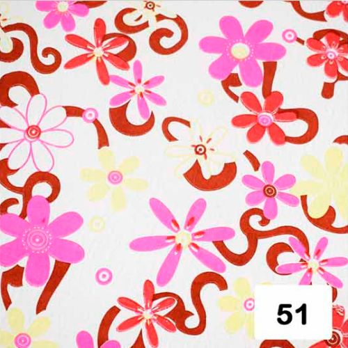 Papel arte estampado flores rosadas