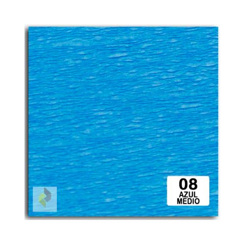Papel crepe azul medio