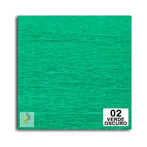 Papel crepe verde oscuro
