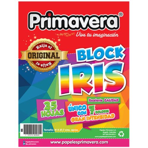 Papel iris primavera 35 hojas carta