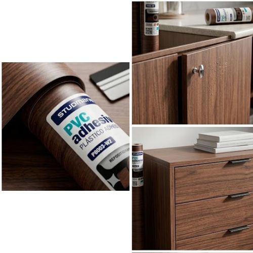 Contact Vinilo Adhesivo Tipo Madera Oscura rollo de 3 metros con 45 cm de ancho
