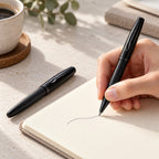 Set Pelikan Jazz Noble Elegance Negro: Bolígrafo y Pluma Estilográfica. Ejemplo ilustrativo de uso generado con IA; los elementos del entorno no indican accesorios incluidos.