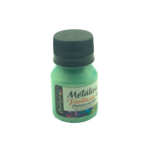 Pintura acrilica metalica perlina aguamarina