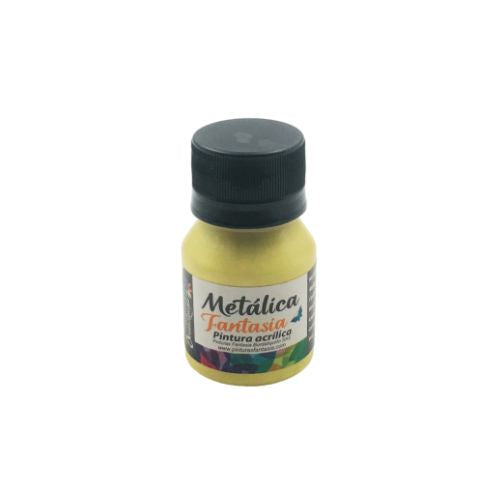 Pintura acrilica metalica perlina amarillo