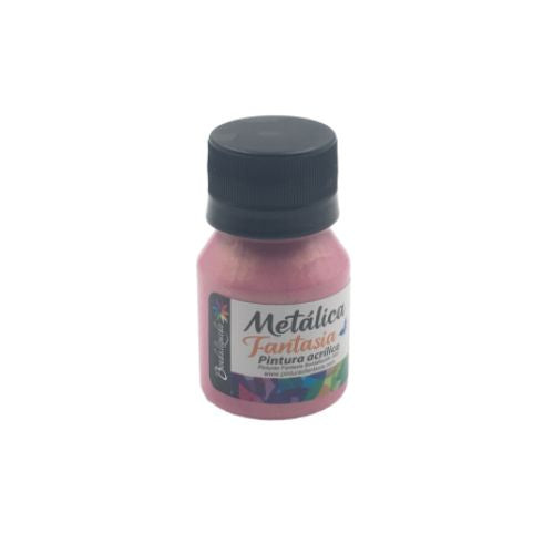 Pintura acrilica metalica perlina fucsia