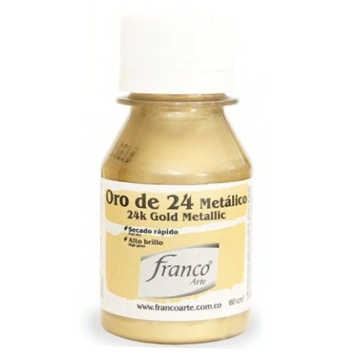 Pintura base de aceite oro24k metalizado