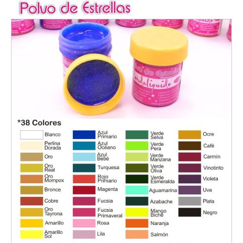 Pintura para tela brillante polvo de estrellas bordaliquido