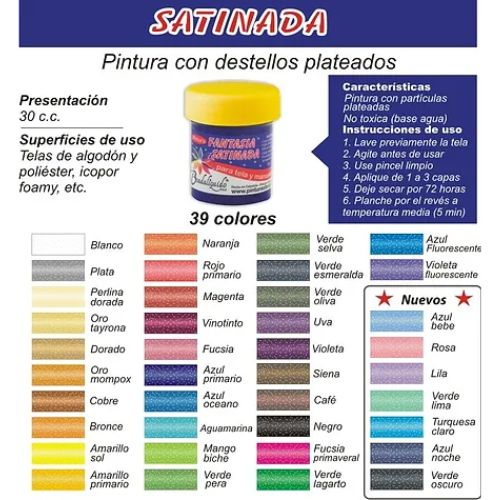 Pintura satinada para tela bordaliquido