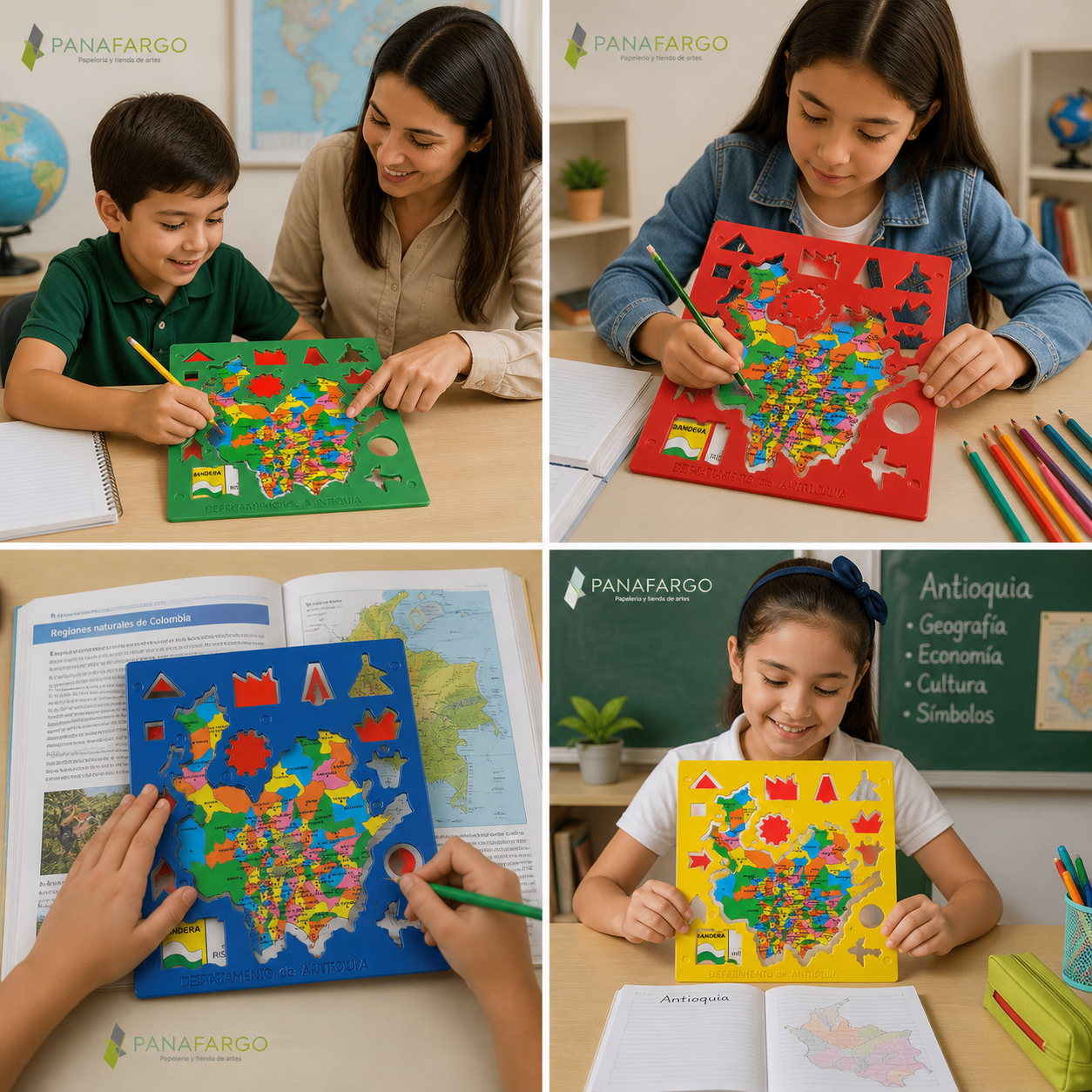 Plantilla de Antioquia Morrison en diferentes usos educativos