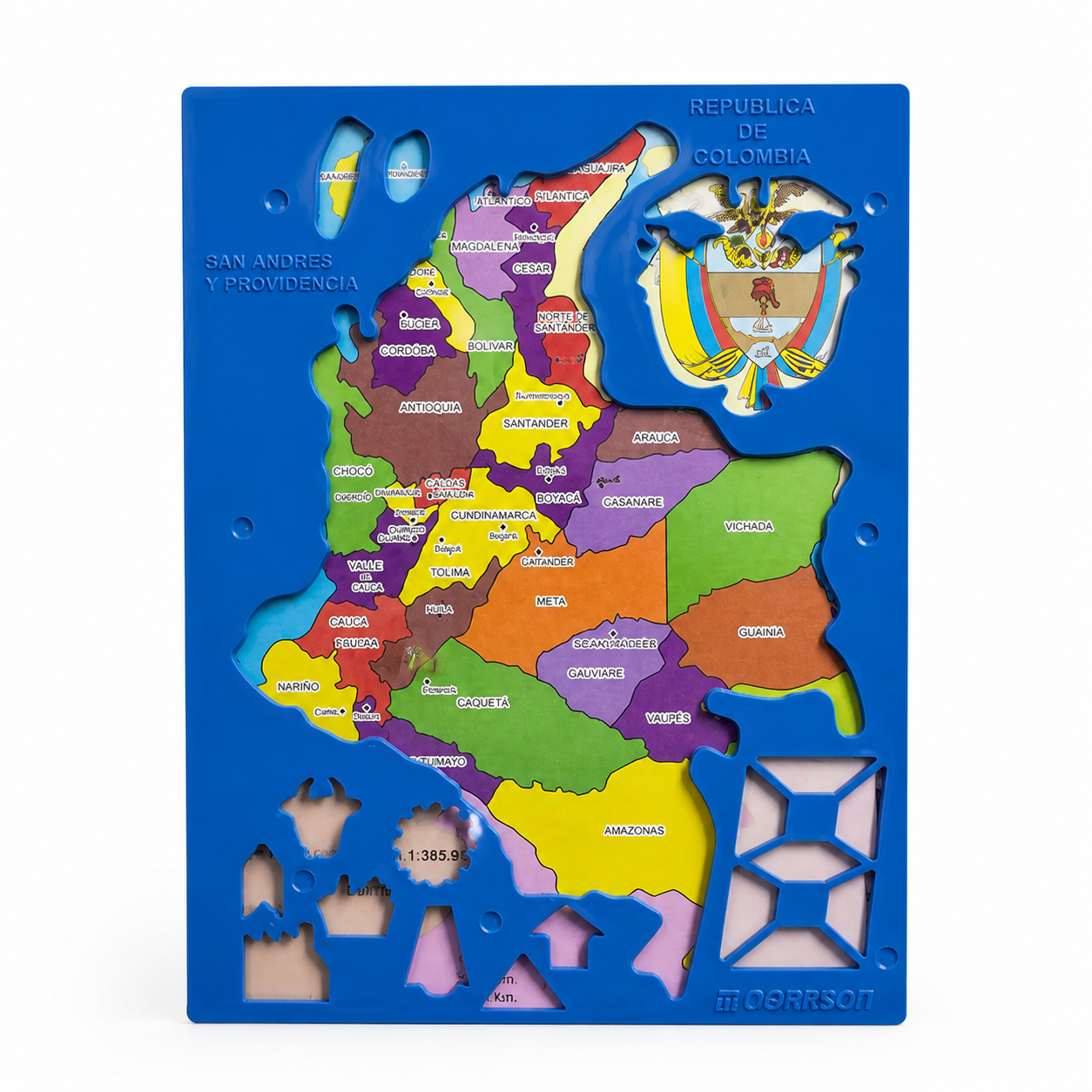 Plantilla educativa de Colombia Morrison de 15.5 x 20.5 cm para dibujo y actividades escolares