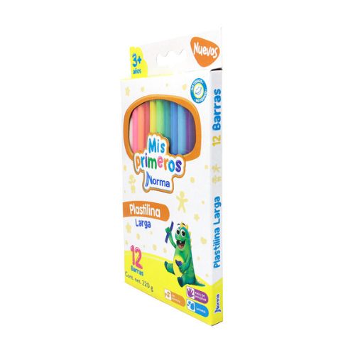 Plastilina norma x 12 larga 220g mis primeros norma