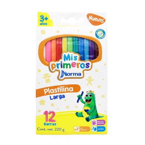 Plastilina norma x 12 larga 220g