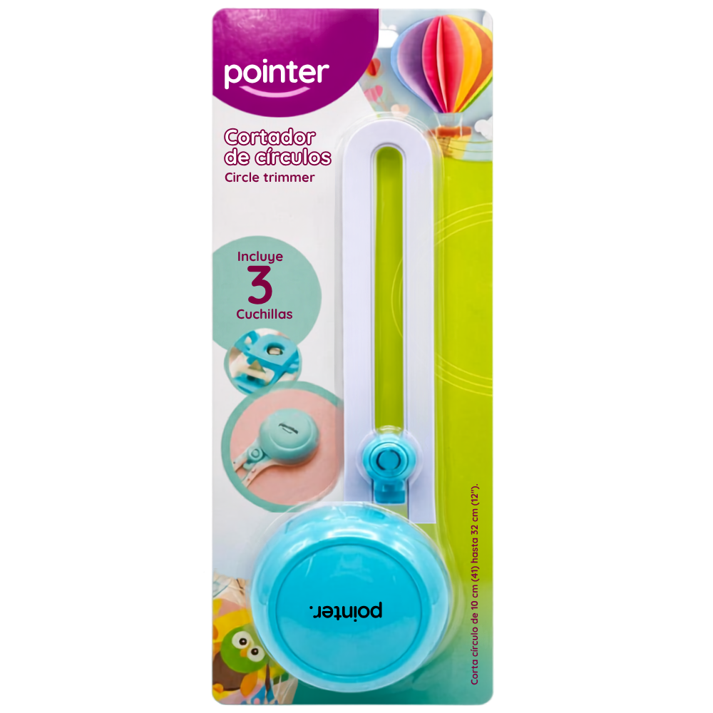 Cortador de círculos Pointer ANC-25187 con 3 cuchillas