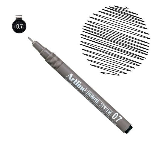 Rapidografo artline en todas las medidas demostracion 0.7