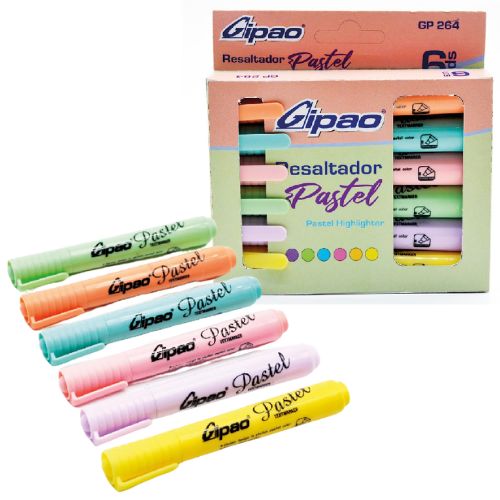 Resaltador pastel grueso x6 gipao gp 264