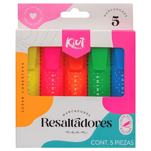 Kiut brand neon markers and highlighters