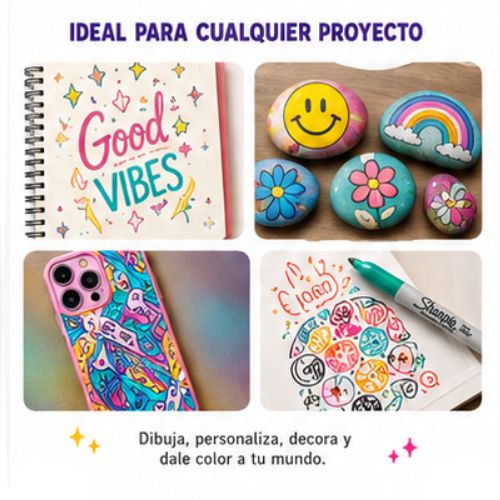 Ruleta Sharpie Glam Pop x30 unds - Marcadores Permanentes Punta Fina