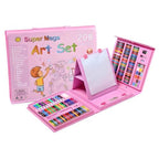 Set de arte infantil 208 piezas rosado
