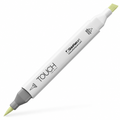 Imagen referencial del marcador ShinHan TOUCH TWIN BRUSH GY166 MIGNONETTE, cuerpo blanco y doble punta pincel y cincel. Presentación por unidad.