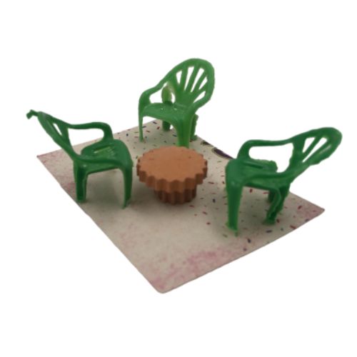 Sillas plasticas x3 para maquetas