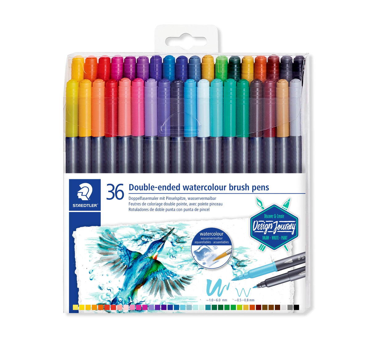 Marcadores acuarelables STAEDTLER doble punta x 36 · 3001 TB36