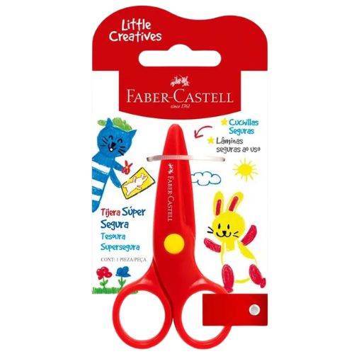 Tijera plasticas faber castell super seguras