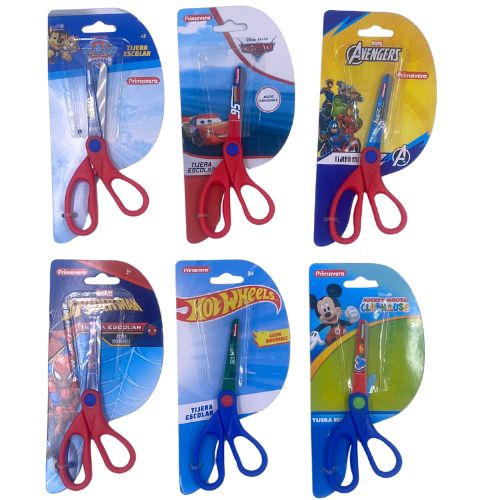 Tijeras escolares de personajes Disney masculino marca primavera