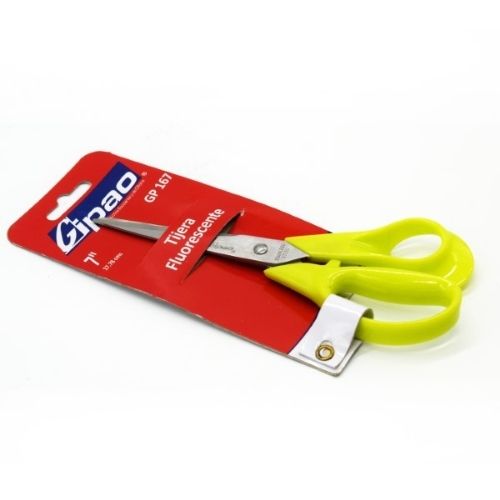 Tijeras multiusos mango ergonomico en todos los tamanos 7 pulgadas verde limon