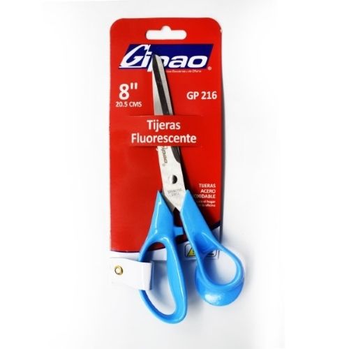 Tijeras multiusos mango ergonomico en todos los tamanos azul 8 pulgadas