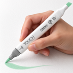 Marcador ShinHan TOUCH TWIN BRUSH B171 JADE GREEN - ejemplo de uso. Imagen referencial generada.