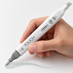 Marcador ShinHan TOUCH TWIN BRUSH GG1 GREEN GREY - ejemplo de uso. Imagen referencial generada.