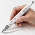 Marcador ShinHan TOUCH TWIN BRUSH GG3 GREEN GREY - ejemplo de uso. Imagen referencial generada.