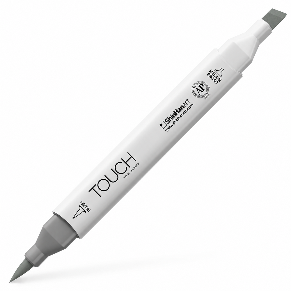 Marcador ShinHan TOUCH TWIN BRUSH GG5 GREEN GREY - vista principal. Imagen referencial generada.