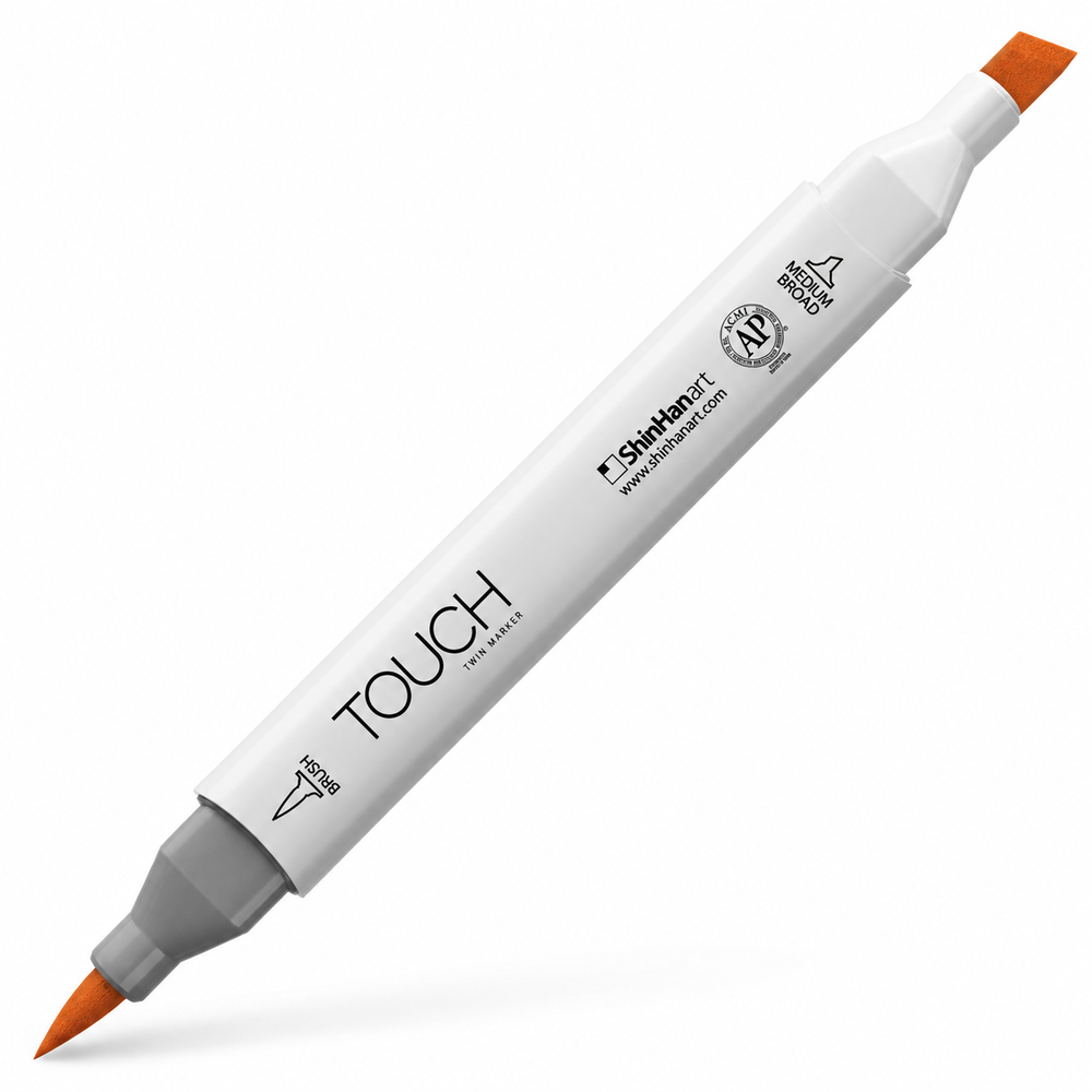 Marcador ShinHan TOUCH TWIN BRUSH YR21 TERRA COTTA - vista principal. Imagen referencial generada.