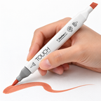 Marcador ShinHan TOUCH TWIN BRUSH BR111 BROWN - ejemplo de uso. Imagen referencial generada.