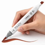 Marcador ShinHan TOUCH TWIN BRUSH BR94 BRICK BROWN - ejemplo de uso. Imagen referencial generada.
