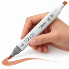 Marcador ShinHan TOUCH TWIN BRUSH BR97 ROSE BEIGE - ejemplo de uso. Imagen referencial generada.