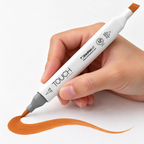 Marcador ShinHan TOUCH TWIN BRUSH BR103 POTATO BROWN - ejemplo de uso. Imagen referencial generada.