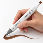 Marcador ShinHan TOUCH TWIN BRUSH BR102 RAW UMBER - ejemplo de uso. Imagen referencial generada.