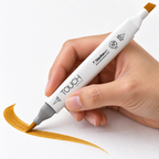 Marcador ShinHan TOUCH TWIN BRUSH BR101 YELLOW OCHRE - ejemplo de uso. Imagen referencial generada.