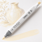 Marcador ShinHan TOUCH TWIN BRUSH BR109 PEARL WHITE - ejemplo de uso. Imagen referencial.
