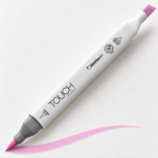 Marcador ShinHan TOUCH TWIN BRUSH P147 PALE LILAC - ejemplo de uso. Imagen referencial.