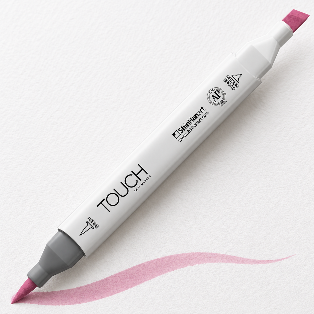 Marcador ShinHan TOUCH TWIN BRUSH RP293 DULL COSMOS PURPLE - ejemplo de uso. Imagen referencial.