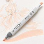 Marcador ShinHan TOUCH TWIN BRUSH YR133 BABY SKIN PINK - ejemplo de uso. Imagen referencial.