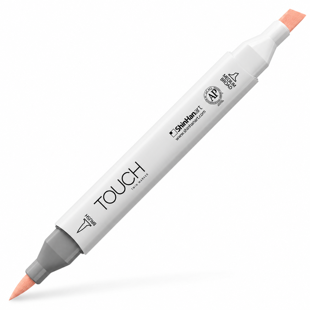 Marcador ShinHan TOUCH TWIN BRUSH YR25 SALMON PINK - vista principal. Imagen referencial.