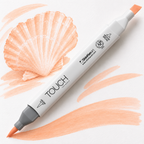 Marcador ShinHan TOUCH TWIN BRUSH YR25 SALMON PINK - ejemplo de uso. Imagen referencial.
