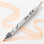 Marcador ShinHan TOUCH TWIN BRUSH YR29 BARELY BEIGE - ejemplo de uso. Imagen referencial.