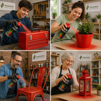 Laca Ultra Color rojo 400 ml en aplicaciones decorativas y de renovación