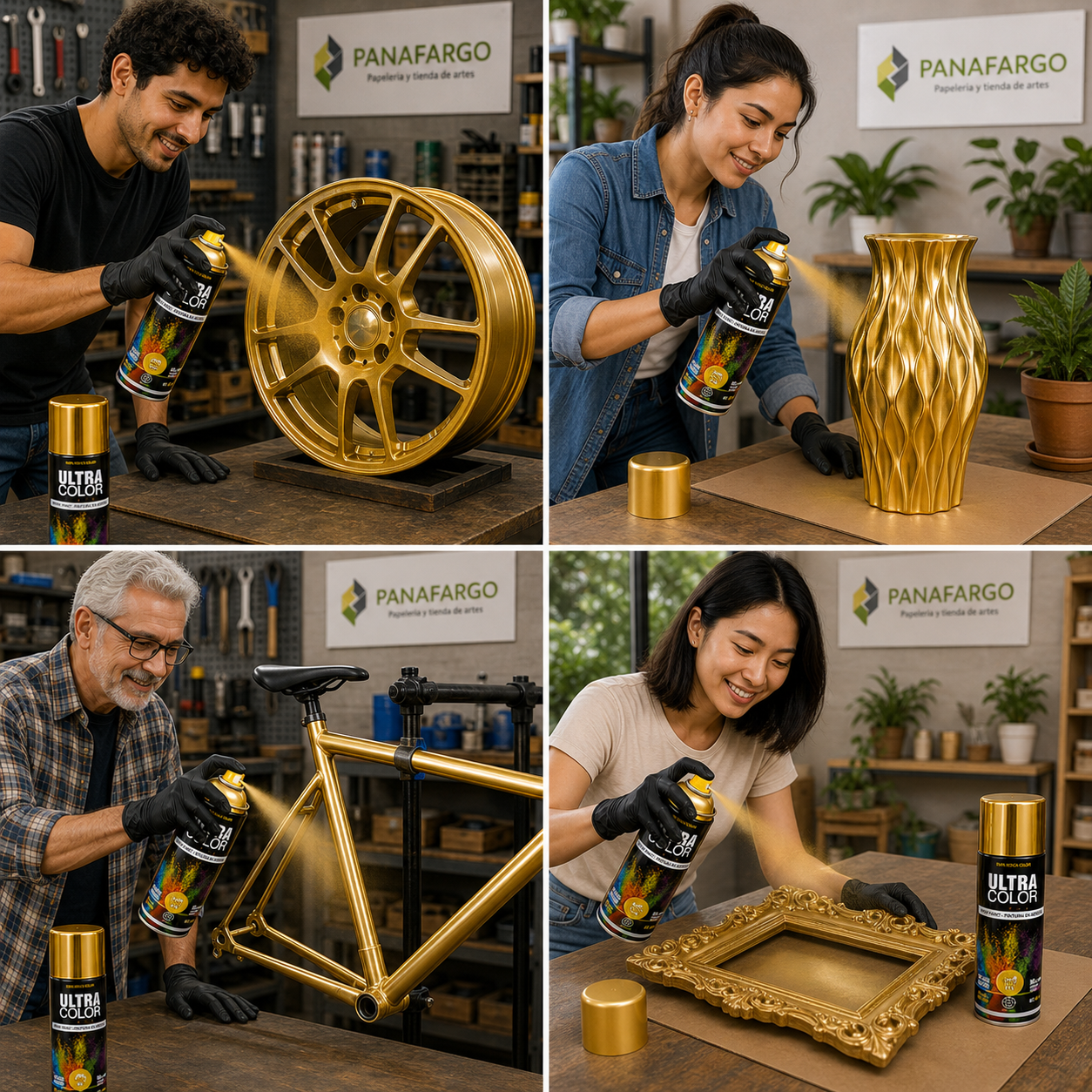 Usos de Laca Ultra Color Dorado Oro 18K 188 en proyectos
